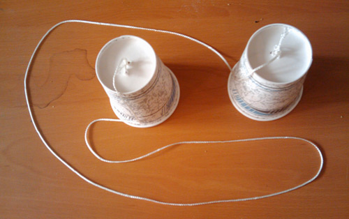 cup and string telephone